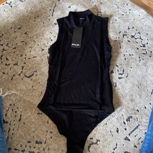 Black turtle neck bodysuit
